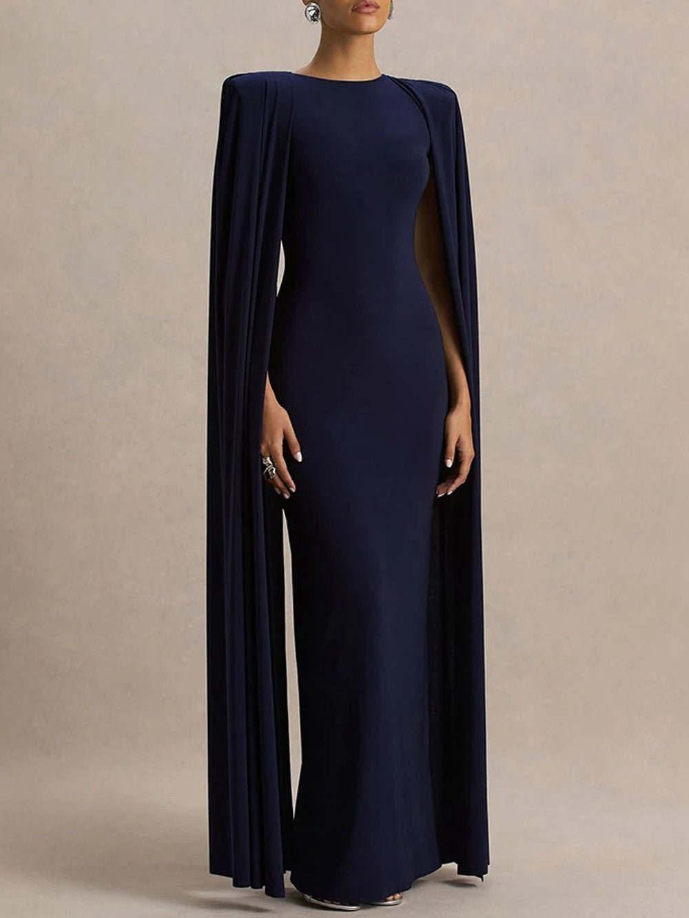 Celeste Cape Sleeve Maxi Gown