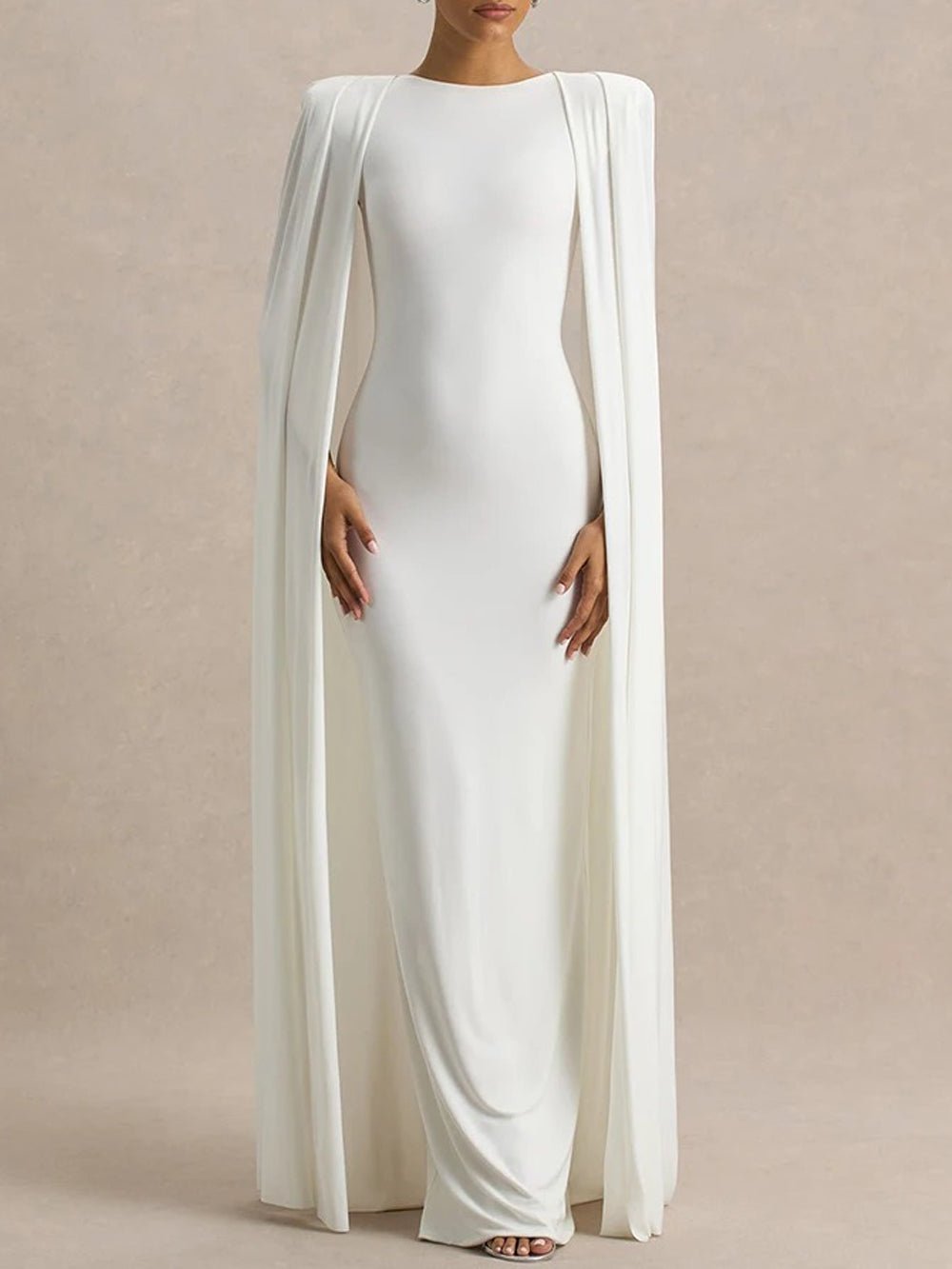 Celeste Cape Sleeve Maxi Gown