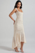 Taye Vintage Cream Floral Maxi Dress