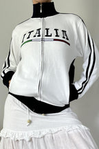 Retro Embroidered Zip Y2k Gothic Sweatshirt