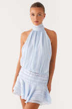 Sleeveless Tie Back Mini Vacation Dress
