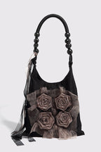 Fashion Tie-dye Rose Flower Shoulder Bag