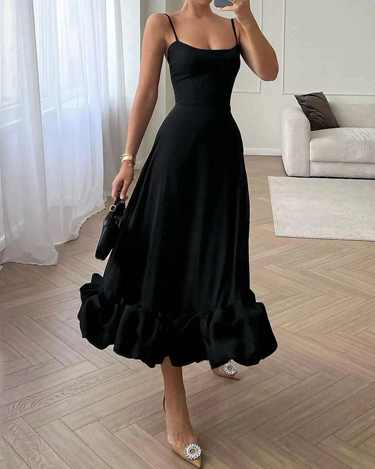 Begoña Premium Dress with Party Hem Elevated Occasion Wear