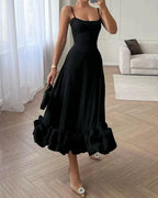 Begoña Premium Dress with Party Hem Elevated Occasion Wear