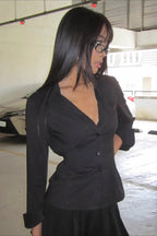 Tailored Crinkle Detail Blouse