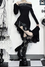 Slit Bodycon Gothic Dress