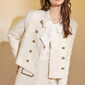 Ivory Double-Breasted Jacket