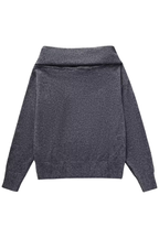 Off-shoulder Casual Loose Knit Sweater