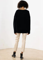 Cozy V-Neck Loose Knit Sweater