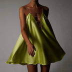 Chain Suspender Hollow Mini Dress