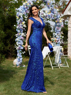Champagne Sequin Mermaid Party Dress