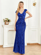 Champagne Sequin Mermaid Party Dress