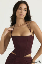 Chantelle Burgundy Stylish Satin Bra
