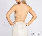 Char Formal Stylish Lattice Glitter Dress
