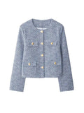 Charlotte Tweed Cropped Button Jacket