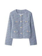 Charlotte Tweed Cropped Button Jacket