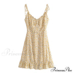 Charming Ditsy Floral Charming Ruffled Mini Dress