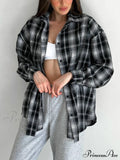 Checkered Charming Oversized Shirt