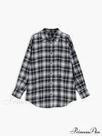 Checkered Charming Oversized Shirt