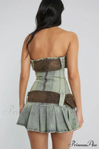 Chelsea Denim Stylish Kilt Mini Dress