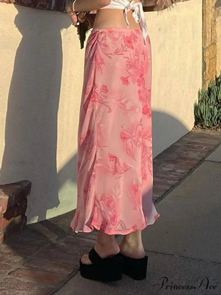 Chevron Charming Floral Skirt