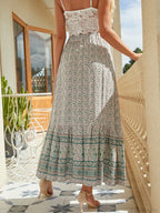 Chic Boho Skirts Hippie Floral Printed High Waist Rayon Robes