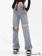 Chic Casual Y2k Ripped Jeans