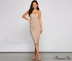 Chic Factor Stylish Ruched Midi Dress