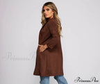 Chic Faux Suede Blazer