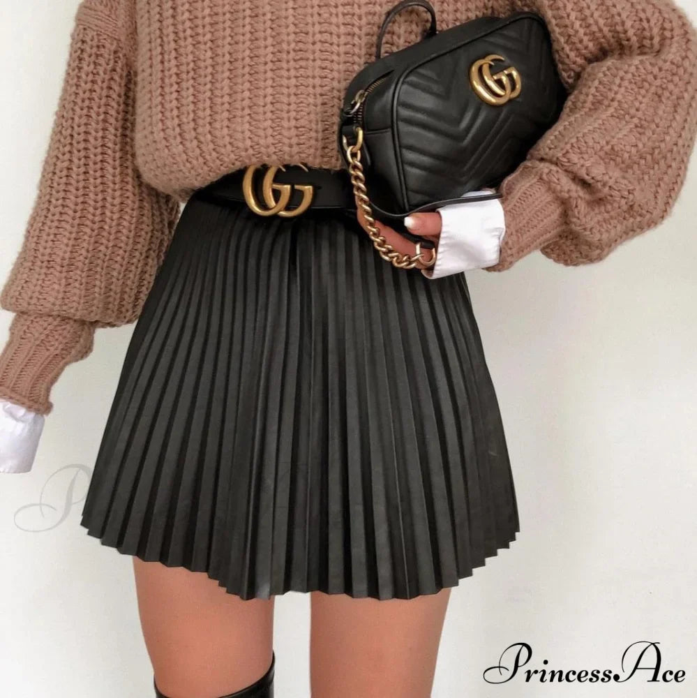 Chic High Waisted Sexy A-line Mini Fashion Skirt