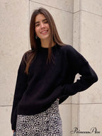 Chic O-neck Elegant Knitted Sweater Pullovers