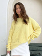 Chic O-neck Elegant Knitted Sweater Pullovers