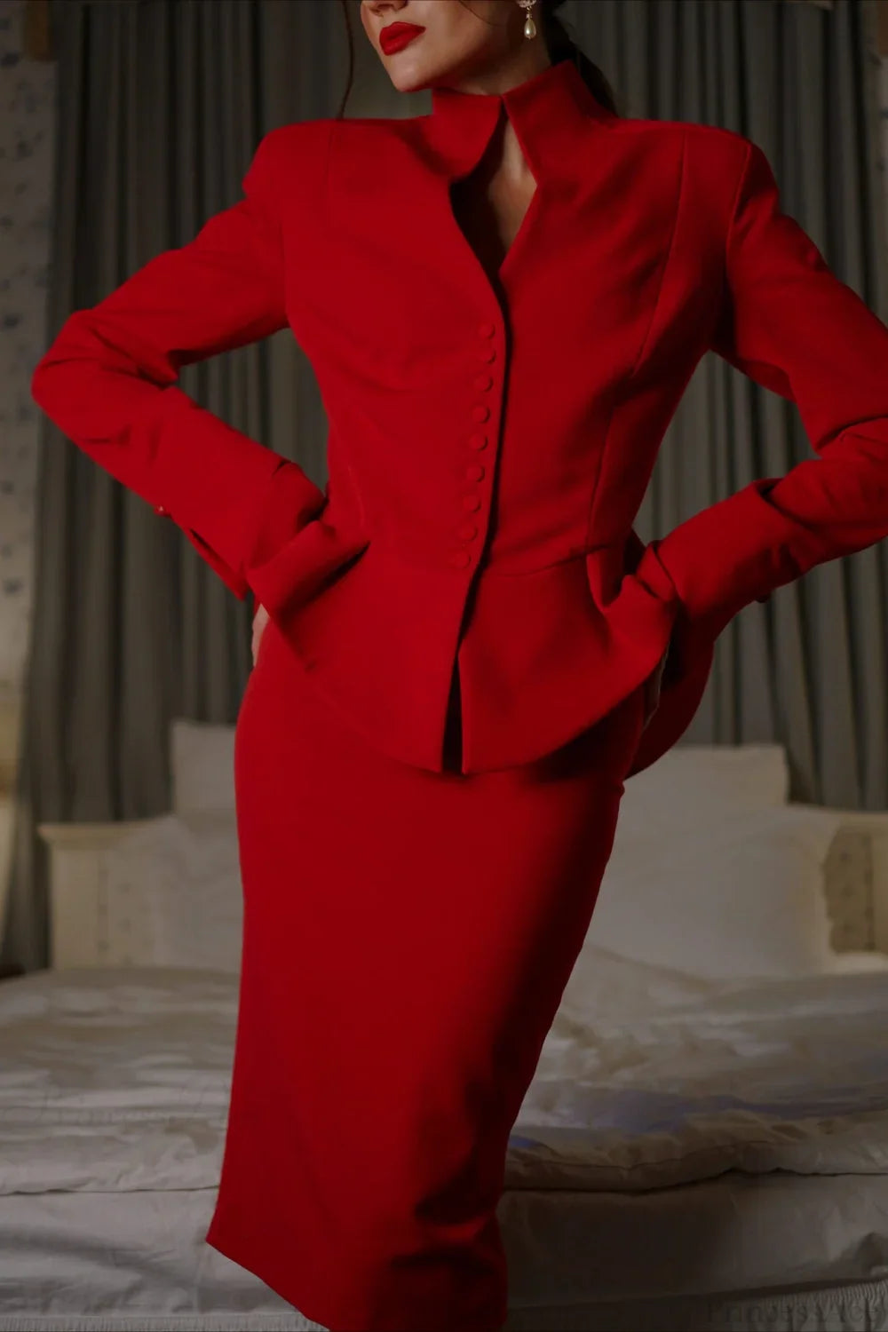 Chic Tweed Sophisticated Professional Two Piece Set