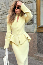 Chic Tweed Sophisticated Professional Two Piece Set