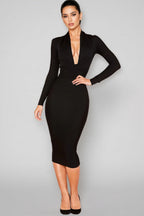 Iriea V Neck Bandage Midi Dress