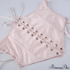 Chiffon Detachable Corset Charming Puff Sleeve Mini Dresses