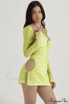 Chiffon Halter Stylish Mini Dress