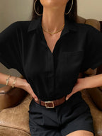 Chiffon Short-Sleeved Casual Blouse