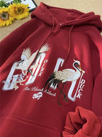 Chinese Crane Pullover Hoodie