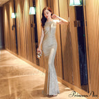 Chloe Formal Collar Charming Slim-Fit Mermaid Dress