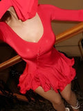 Chloe Ruffled Flare Mini Dress