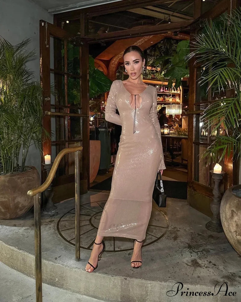 CHLOI LACE Stylish UP SEQUIN DRESS