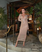CHLOI LACE Stylish UP SEQUIN DRESS
