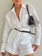 Christina Long Sleeve Shirt & Shorts Set