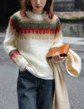 Red Thick Retro Lazy Wind Sweater