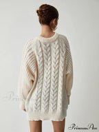 Chunky Cable Graceful Knit Oversized Sweater