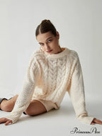 Chunky Cable Graceful Knit Oversized Sweater