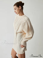 Chunky Cable Graceful Knit Oversized Sweater