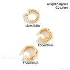 Chunky Metallic No Piercing Clamp Ear Cuff Earring