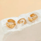 Chunky Metallic No Piercing Clamp Ear Cuff Earring